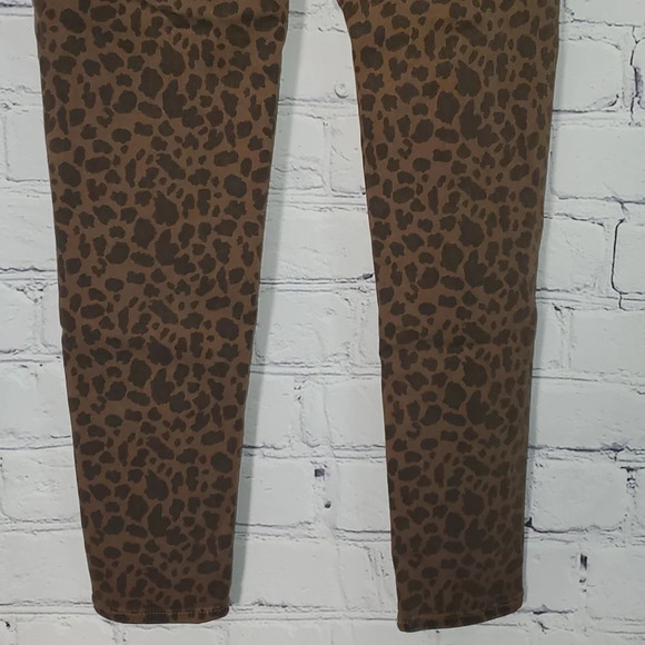American Eagle Next Level Stretcg Curvy Super Hi-Rise Jegging Leopard Jeans Sz 8 - Picture 8 of 13